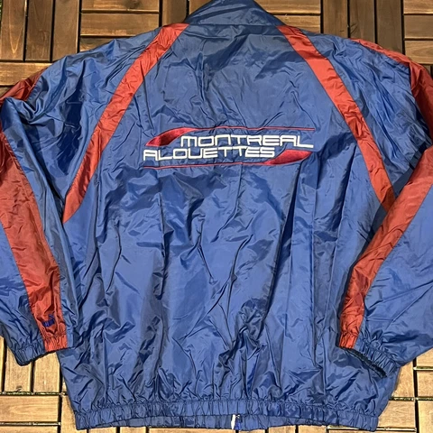 Vintage 90s Montreal Alouettes CFL Puma Windbreaker Lined Jacket Mens Sz XL Cover