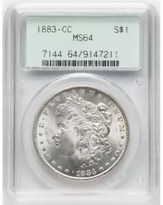 1883-CC Morgan Silver Dollar $1 MS64 PCGS Gen 2.1 - Picture 1 of 2