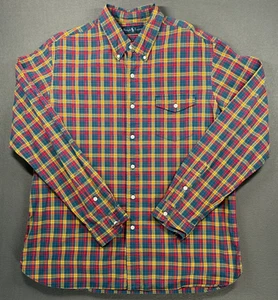 Vintage Ralph Lauren Shirt Mens XL Multicolor Plaid Pocket Casual Button Down - Picture 1 of 7