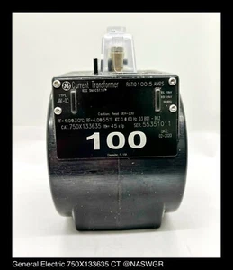 GE JAK-0C, 750X133635 Current Transformer - 100:5 Amp - Unused/Warranty - Picture 1 of 5