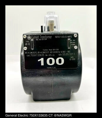 GE JAK-0C, 750X133635 Current Transformer - 100:5 Amp - Unused/Warranty - Image 1 of 4