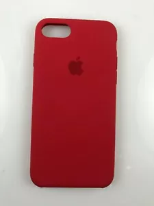 Original Genuine Apple Silicone Case for iPhone 7 8 2nd 3rd Generation SE Red - Picture 1 of 12