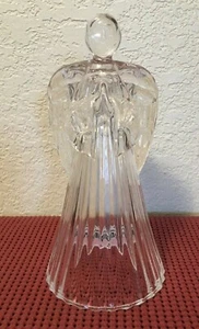 LEAD DePlomb CRYSTAL Clear Praying Angel Taper Candle Holder Figurine  7"  (USA) - Picture 1 of 8