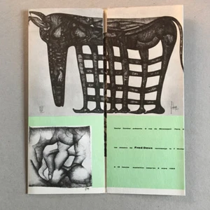 Fred Deux — invitation à l'exposition à la galerie Daniel Cordier — 1962. - Picture 1 of 4