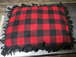 Handmade Pillow Red Buffalo Plaid - Picture 1 of 5