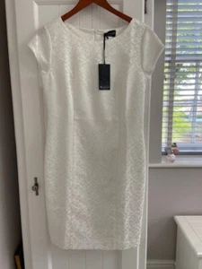Stunning - Laura Scott - Fully Lined - Ivory Lace Dress - Size 14 - BNWT - Picture 1 of 5
