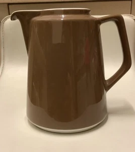 Figgjo Jug Brown White Latte 6.5” Porcelain Scandi MCM Signed Norway Large EUC - Picture 1 of 4
