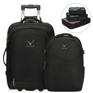 2 in 1 Carry-on Trolley Luggage Suitcase Detachable Compact Business Backpack - Picture 1 of 24