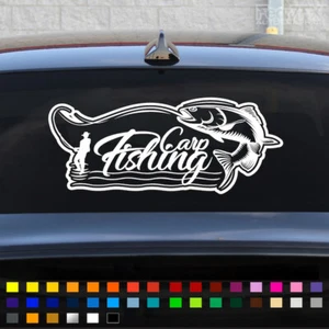 Carp Fishing Decal Sticker For Car Van Caravan Wall Bait Hooks Hunter Hunting - Picture 1 of 1