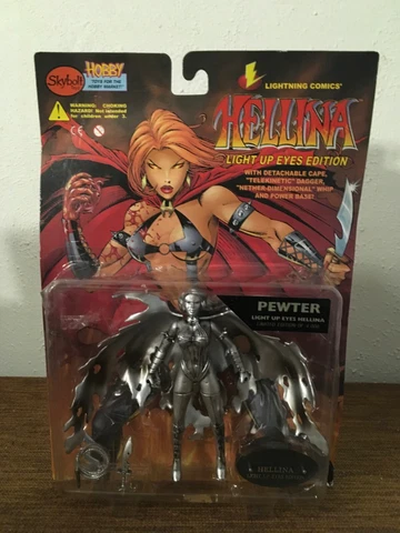 PEWTER LIGHT UP EYE HELLINA 6" Action Figure 1998 Skybolt Toyz Cover