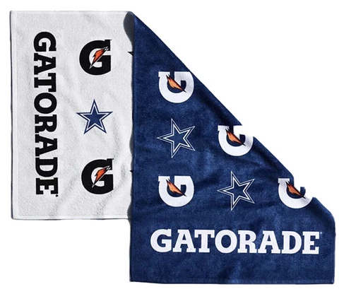 NFL Dallas Cowboys Gatorade Wincraft Bi-color Sideline Blue Towel 42"x22" NEW Cover