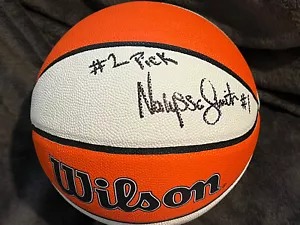 NaLyssa Smith signed auto WNBA Wilson Basketball Baylor Bears Indiana Fever - Picture 1 of 3