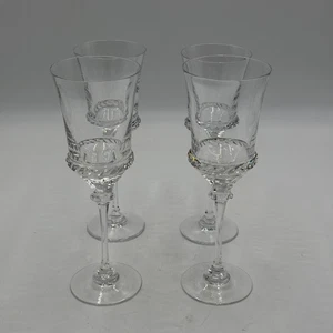 Juego de 4 vintage de 5 oz. Flautas de champán - Diseño de cuerda y huella digital, logotipo de HR - Imagen 1 de 5