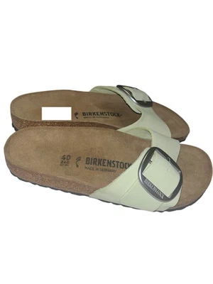 GENUINE BIRKENSTOCK FADED LIME SUEDE LEATHER CLOGS SLIDE NEW - WOMENS 9/MENS 7 - Image 1 of 4