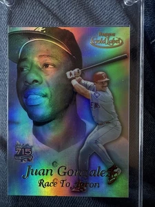 Carta 1999 Topps Gold Label Race to Aaron Black Label # RA9 Juan Gonzalez (C) - Foto 1 di 4