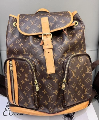 Mochila Louis Vuitton Bosphore Monograma Marrón Dorado Usada Unisex Adultos Clásica Foto 1 de 4