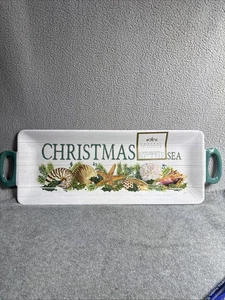 Coastal Christmas Serving Tray Christmas By The Sea - Picture 1 of 6