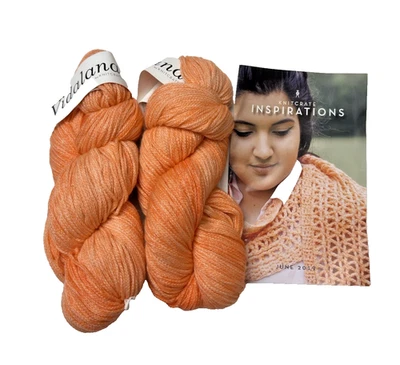KNITCRATE June 2019 - SCARF KIT w/Vidalana Aloft Yarn - "Tiger Lily" color - Image 1 of 4