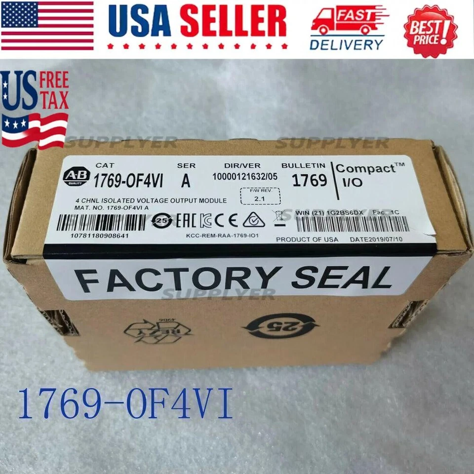 New  Allen-Bradley 1769-OF4VI CompactLogix 4 Pt A/O Voltage Module US Free Tax - Image 1 of 1