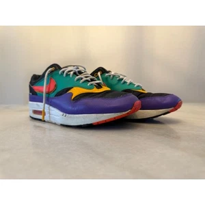 Nike Air Max 1 AO1021-023 Herren 10,5 Lila Leder Schnürschuhe Sportlich Sneaker - Bild 1 von 6