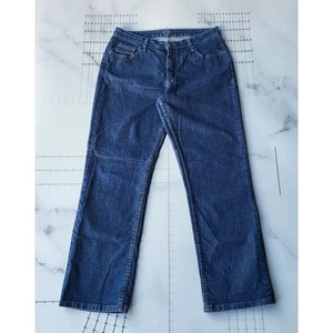 Lee Riders Jeans Size 12 Blue Pants American Designer Stretch Dark Denim 32x29 - Picture 1 of 16