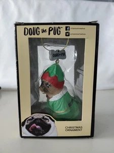 Doug El Pug Elfo Conjunto Adorno de Navidad Kurt Alder Lindo Nuevo en Caja - Imagen 1 de 7