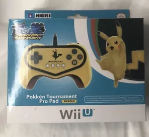 Wired HORI Wii U Pokken Tournament Pro Pad Pikachu Edition Pokémon Controller - Picture 1 of 3