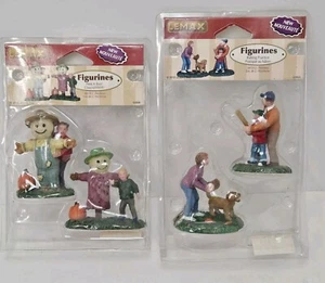 Lot 2 RETIRED Lemax Holidays Figurine Peek A Boo. I see 2010 Batting Practice - Picture 1 of 7