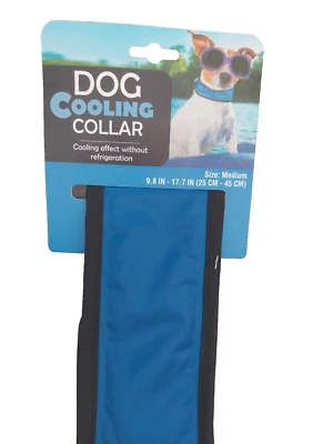 Evriholder Dog Adjustable Cooling Collar - Blue - Medium (9.8" - 17.7")