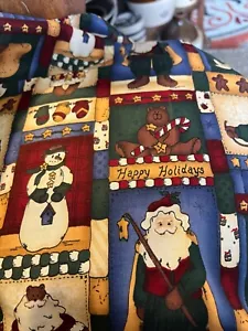 RETAZOS DE IMITACIÓN FELIZ NAVIDAD DE 1 YARDA - TELA LESLIE BECK PARA VIP CRANSTON - Imagen 1 de 5