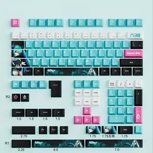 Hatsune Clavier Claviers Miku Jeu Complet ou Capuchon Simple Vocaloid Mignon - Photo 1 sur 28