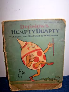 ORIGINAL 1903 DENSLOW'S HUMPTY DUMPTY 1ST PRINT WIZARD OF OZ ILLUSTRATOR - Foto 1 di 9