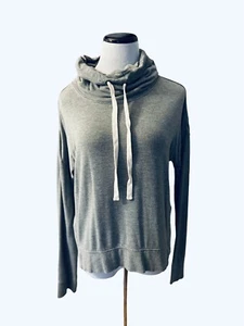 Ugg Womens Miya Funnel Neck Sweatshirt Size M Gray Cowl Neck Loungewear Crop Cut - Picture 1 of 10