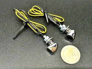 Mini Led Blinker Bullet Custom Bobber Alu-Gehäuse chrome E-geprüft  - Bild 1 von 3