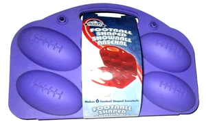 BLIZZARD FOOTBALL SHAPED SNOWBALL ARSENAL ~ MOLDS  6 FOOTBALL SNOWBALLS! ~PURPLE - Picture 1 of 1