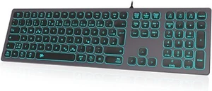 Kabelgebundene USB-Tastatur Slim - Aluminiumgehäuse Numerische Tastatur - Bild 1 von 5