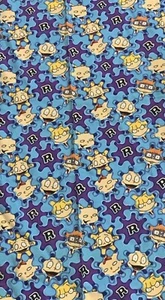 Rugrats Fabric Cotton 72 1/2 Long X 45 1/2 inches wide 1999 Viacom Nickelodeon - Picture 1 of 3