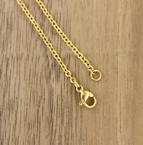 Gold Stainless Steel Cable Chain Necklace 22" - 2mm - 1 Necklace - N535 - Picture 1 of 4