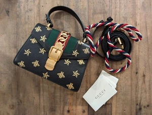 Gucci - Small Sylvie Top-handle + Crossbody - Bee/Star Print - Picture 1 of 11