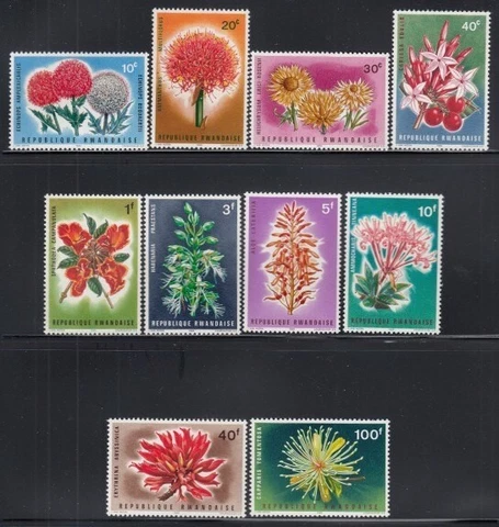 RWANDA Flowers MNH set Cover