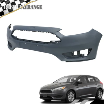 Primed Front Bumper Cover  For Ford Focus 2015 2016-2018 S/SE/SEL 4-Door - Image 1 of 4