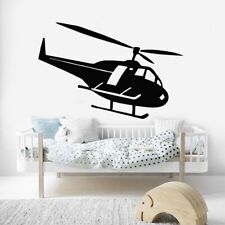 Modern Helicopter Wall Stickers For Playroom Boy Room Army Mili Tary Airplane