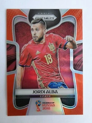 # 203 Jordi ALBA Spain  2018 PANINI PRIZM WORLD CUP Orange 09 / 65 PRIZMS - Image 1 of 2
