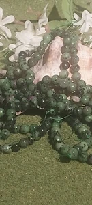 Ruby Zoisite Carved Gemstone 8mm Round Beads (C3) - Picture 1 of 3