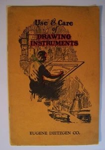 Vintage 1930 Dietzgen Use & Care Drawing Instruments Book Scientific Engineering - Picture 1 of 6
