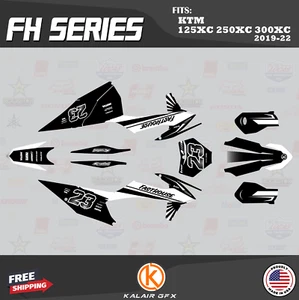Kit Gráficos para KTM 125XC 250XC 300XC 2019 2020 2021 2022 Fh - BLANCO - Imagen 1 de 6