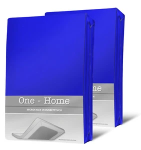 2 Spannbettlaken royal blau 90x200 cm - 100x200 cm Microfaser Spannbetttuch Set - Bild 1 von 5