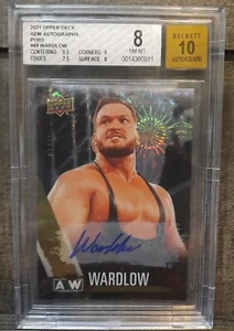 Wardlow Upper Deck AEW #49 Rookie Card 1 of 25 Beckett 8 Autograph Auto 10 WWE - Bild 1 von 6