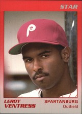 1989 Spartanburg Phillies Star #23 Leroy Ventress