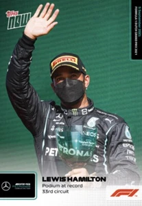 2021 TOPPS NOW FORMULA ONE F1 CARD LEWIS HAMILTON #48 PODIUM @ RECORD 33 CIRCUIT - Picture 1 of 1